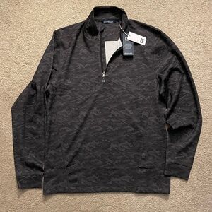 Cutter & Buck Traverse Camo Print Stretch Quarter Zip Mens Pullover
